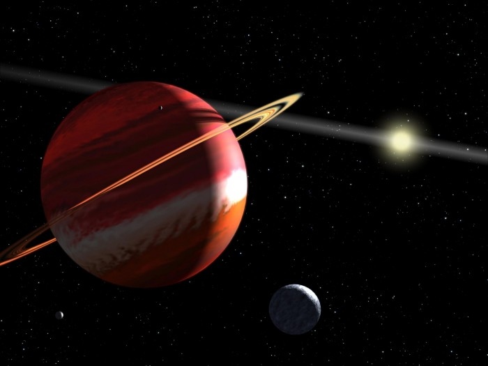 艺术家绘制离太阳系最近的系外类木行星的想象图